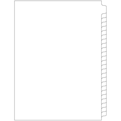 Blank (Writable) Index Dividers, Letter Size, Side Tab, Collated, 25 Sheets/Pack