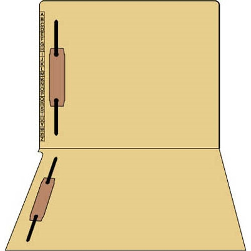 Kardex Comparable Sem-Scan Alpha, Tan, Two fasteners ,11pt, Letter Size, 2 Fasteners, 50/Box