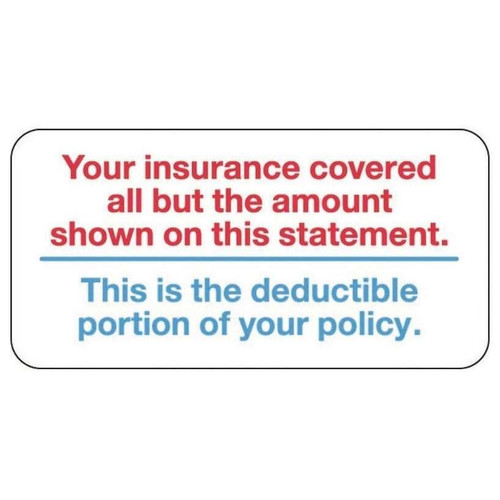 Insurance Labels, Your Insurance, 2 x 1, Red/Blue/White, 252/Pack (SY-1798)