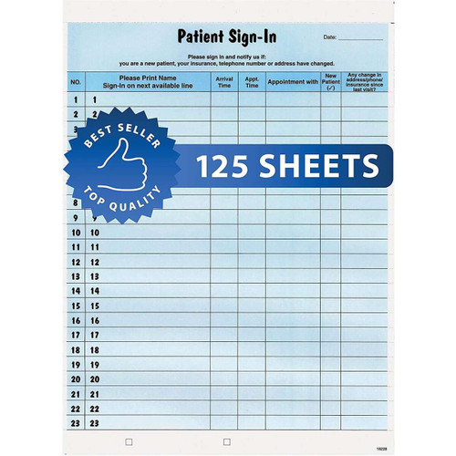 Tabbies Patient Sign-In Label Forms 14531