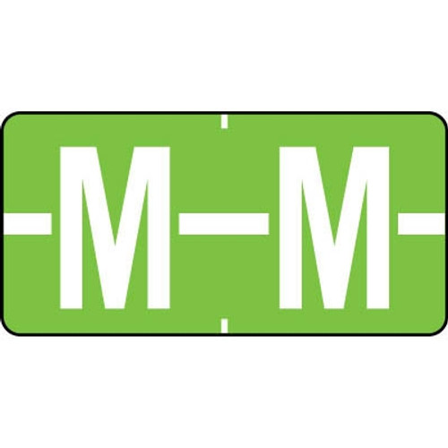 Tab Products Alphabetic Labels Letter M Light Green TBAV-M