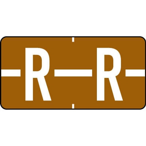 Tab Products Alphabetic Labels Letter R Brown TBAV-R