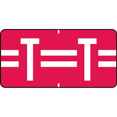 Tab Products Alphabetic Labels Letter T Red TBAV-T