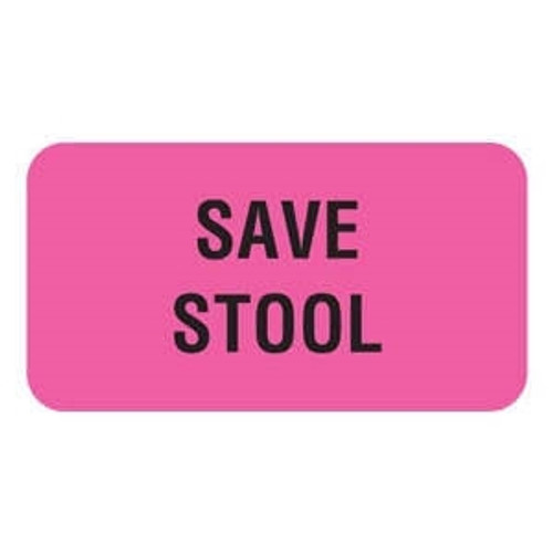 Veterinary Labels, Save Stool, 1 5/8 W x 7/8 H, 560/RL, V-AN210