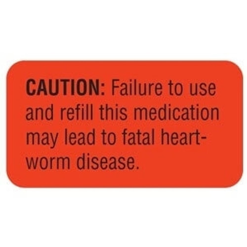Caution: Failure To Use Label, 1-5/8 x 7/8, 560/RL (V-AN252)