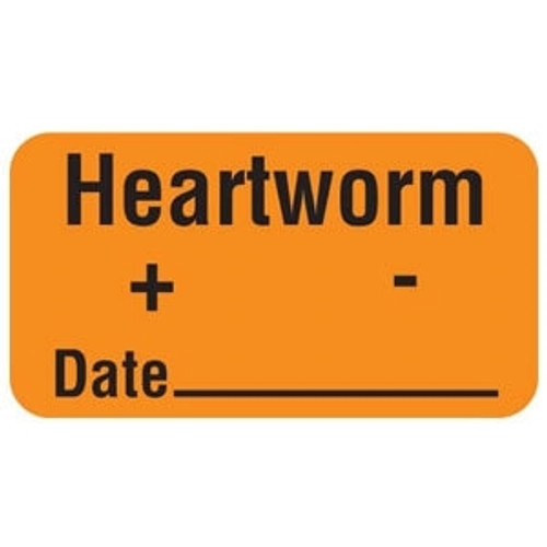 Heartworm Label, 1-5/8 x 7/8, 560/Roll (V-AN295)