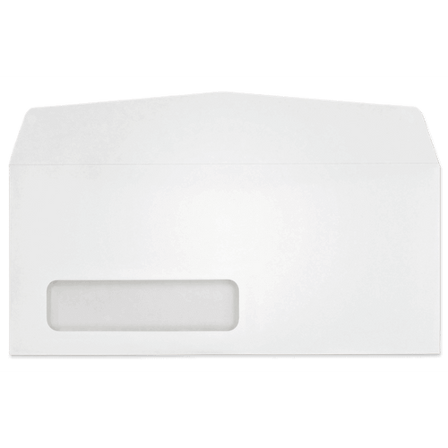 #10 Window Envelopes (4 1/8 x 9 1/2) 24lb White, Side Seam, Digi-Clear Window A, 500/BX