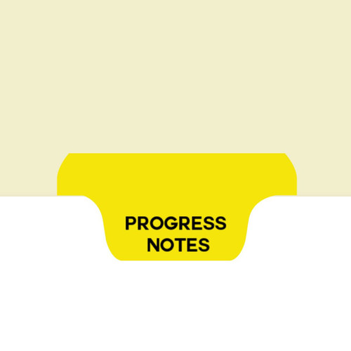 Progress Notes Dividers, Bottom Tab, Position 2, Dark Yellow Tab, 50/Box (I722) - Zoomed Image