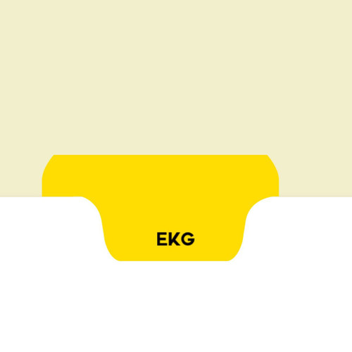 EKG Dividers, Bottom Tab, Position 5, Yellow Tab, 50/Box (I727) - Zoomed Image