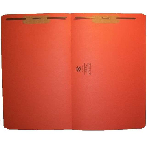 Smead 17510-F13 Top Tab Folders, Striaght-Cut, Legal Size, 3/4" Exp, Fasteners Pos 1/3, 11pt Orange, 50/Box