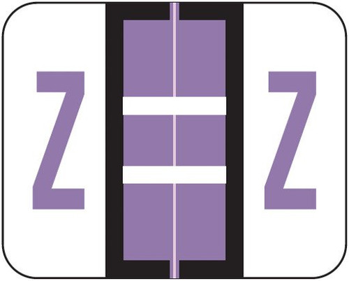 Tab Products Alphabet Labels, TPAV-Series, Letter Z, 500/Roll, Lilac