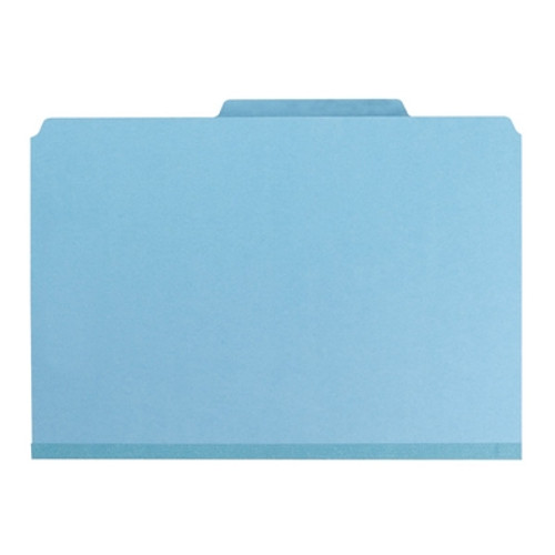 Smead 19081 - Top Tab Pressboard Classification Folders, 2 Pocket Dividers, Legal Size, Blue, 10/Box