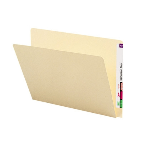 Smead 14pt Extended End Tab Manila Folders, Letter Size, No Fastener, 100/Box