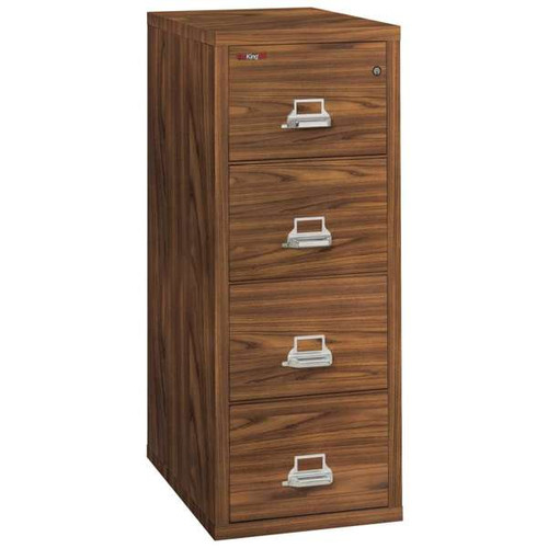 FireKing 4-Drawer Fireproof File Cabinet in Parchment, 31" Deep, 1-Hour Fire-Rated, Legal Size
