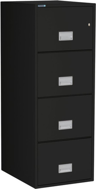 Phoenix LGL4W25 Fireproof File Cabinet, 4-Drawer, Legal Size, 25" Deep, 1-Hour Fire-Rated, Putty, Closed