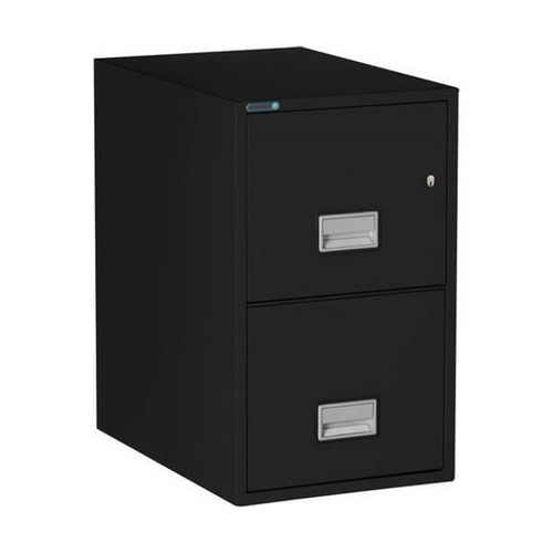Phoenix 2-Drawer Fireproof File Cabinet – Letter Size, 25" Deep, gRAY
