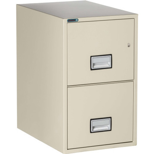 Phoenix 2-Drawer Fireproof File Cabinet – Letter Size, 25" Deep, gRAY