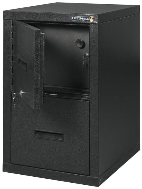 FireKing Fireshield, 1-Hour Fire Resistant, 2-Drawer, Letter/Legal Size, 22" Deep