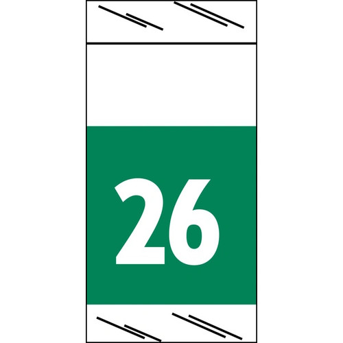 COL'R'TAB Year Label 2026 – Dark Green – Top Tab – 71726