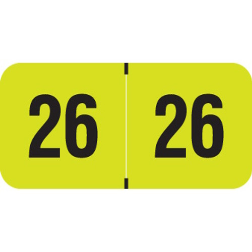 Traco Year Labels – TRYM Series, 3/4 x 1-1/2, Color-Coded Years 2024–2029