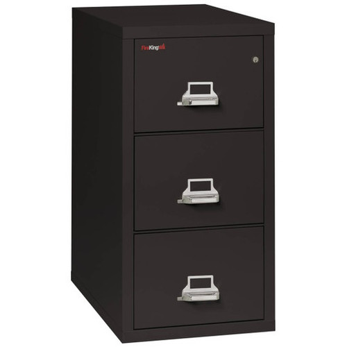 FireKing File Cabinet, 1-Hour Fire Rated, 3-Drawer, Legal Size, 31" Deep, Black