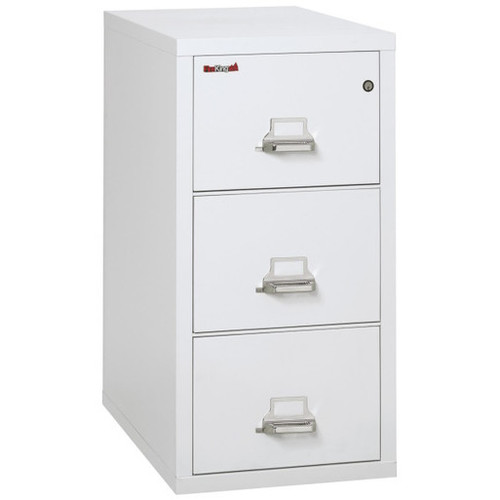 FireKing File Cabinet, 1-Hour Fire Rated, 3-Drawer, Legal Size, 31" Deep, Artic White