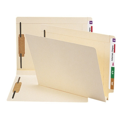 Smead End Tab Expanding File Folders, Letter Size, 11pt, 2-Ply, Two Fasteners, 1.5" Exp, Manila, 50/Box