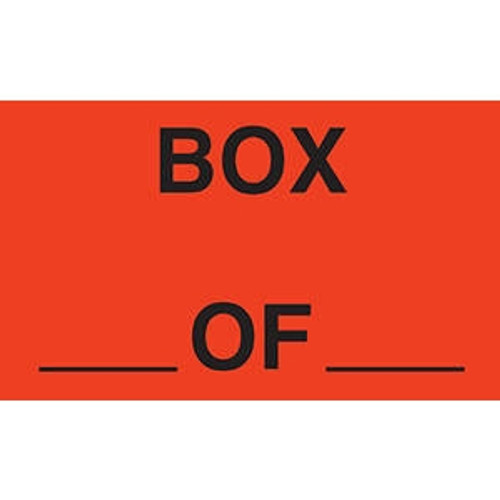 Box__of__Labels, 3 x 5, Fluorescent Red, 500/RL