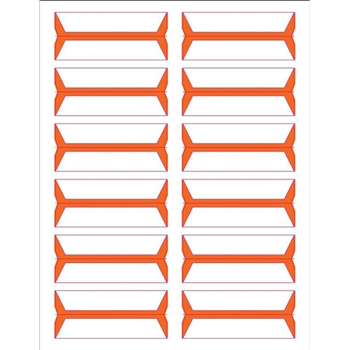 Acme Abgor Compatible Wrap-Around File Folder Labels, Orange