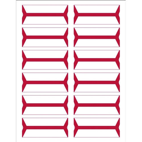 Acme Abgor Compatible Wrap-Around File Folder Labels, Red