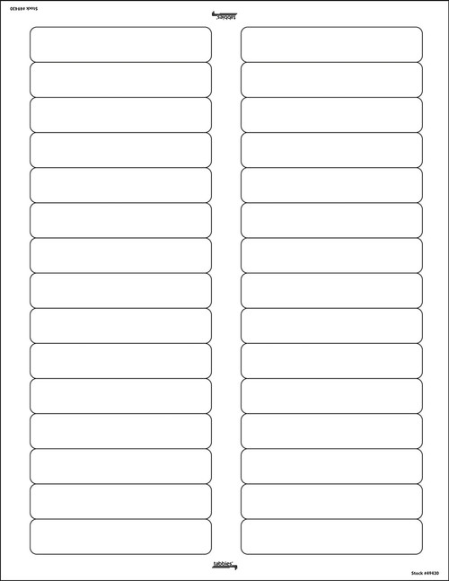 Printable File Folder Labels, 1/3-Cut Tab Size (2/3" H x 3 7/16" W), White, 750 Labels (25 Sheets)