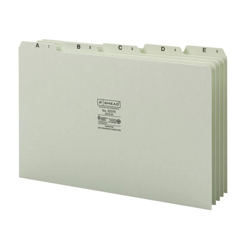 Smead Pressboard Guides, Plain 1/5-Cut Tab (A-Z), Legal (52376)