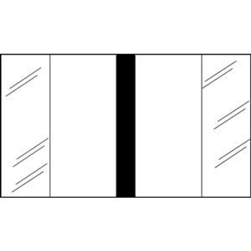 Write-On Index Tabs, Erasable, Black, 2 x 1/2, 120/Bx