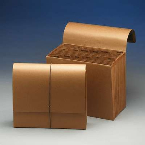 Smead Expanding File, Monthly (Jan.-Dec.), 12 Pockets, Flap and Cord Closure, Letter Size, Kraft