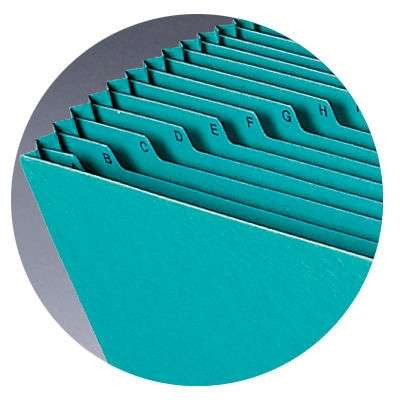 Smead Expanding File - 21-Pocket A-Z Organizer, Letter Size, Teal
