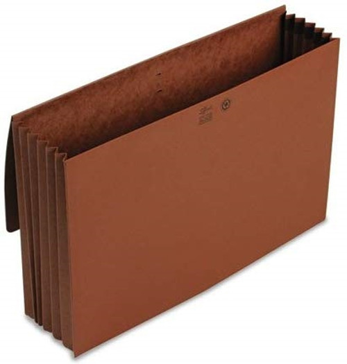 Smead Wallet, 5-1/4" Expansion, Flap with Cloth Tie Closure, Legal Size, Redrope, 10/Box