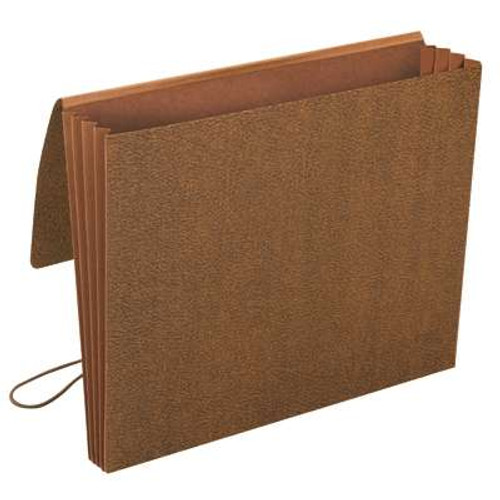 Smead Expanding Wallet, 3-1/2" Expansion, Flap and Cord Closure, Redrope Gusset, Letter Size, Redrope-Printed Stock, 10/Box