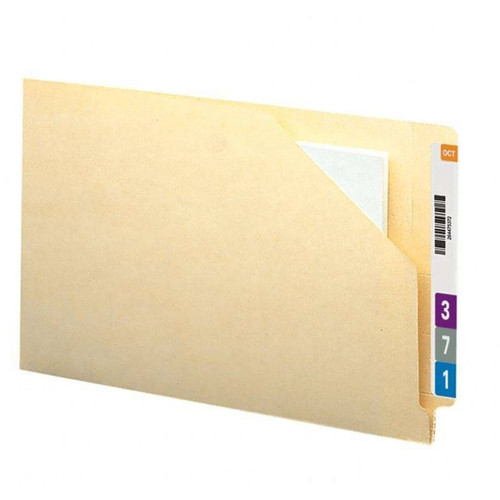 End Tab File Jacket Folders, Legal Size, 11 Point Manila, Diagonal Cut, 100/Box