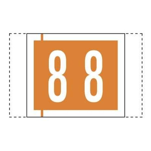 Col R Tab 81000 Label Number 8 100/Pack