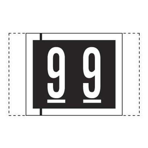 Col R Tab 81000 Label Number 9 100/Pack