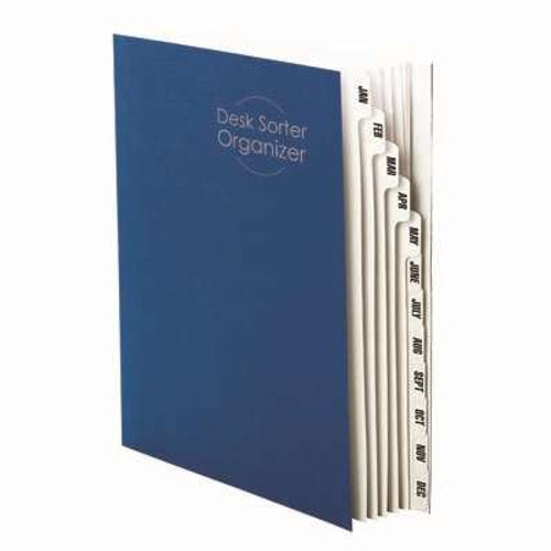 Smead Monthly Desk/File Sorter, (Jan.-Dec.) Letter Size, Navy (89286)