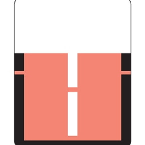 Tab Products Alpha Labels, 1307-Series, 1 H x 3/4 W, Letter I, Coral, 500/Roll (A1307-I-T3)