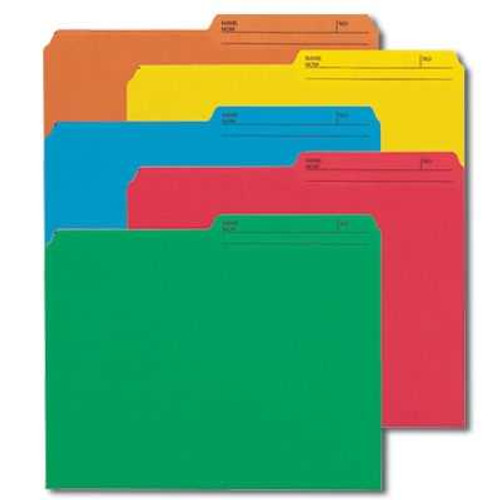 Smead Reversible File Folder, 1/2-Cut Printed Tab, Letter, Assorted Colors 50/Pk (10394)
