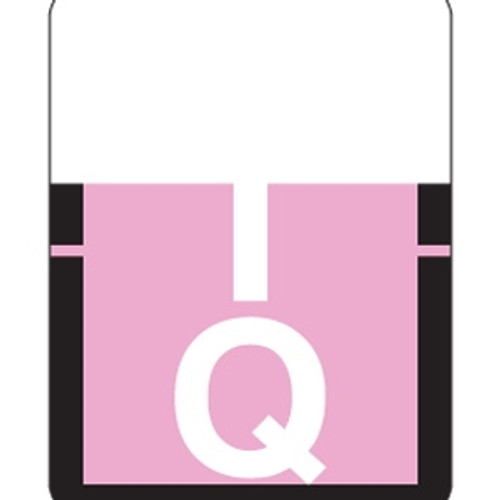 Tab Products Alpha Labels, 1307-Series, 1 H x 3/4 W, Letter Q, Pink, 500/Roll (A1307-Q-T3)