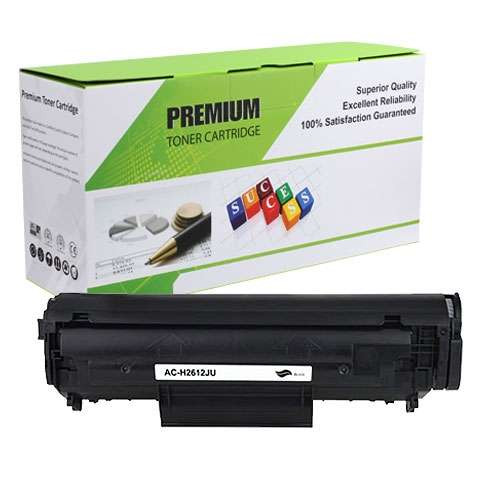 Black Compatible Toner, 3K Yield, Q2612A  Jumbo (Universal with Canon 104/103)