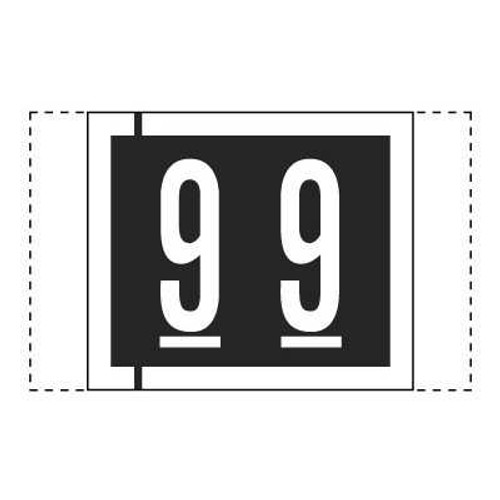 Col R Tab 11000 Label Number 9 500/Roll