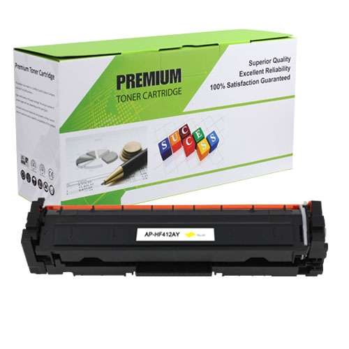 HP 410A (CF412A) Compatible Toner Cartridge - Yellow, Standard Yield (2,300 Pages)