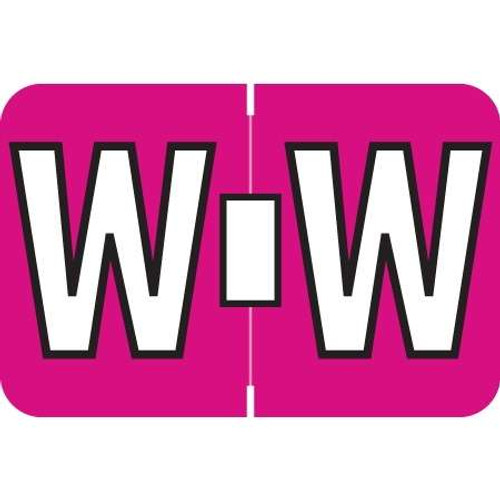Amerifile ARAM-Series Label, Letter W