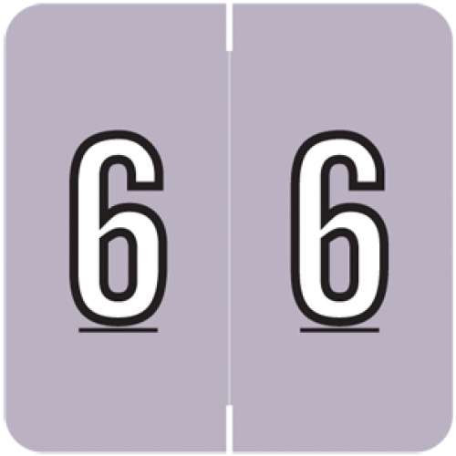 Barkley NBRM Numeric Labels Number 6 Lavender BKNM-6