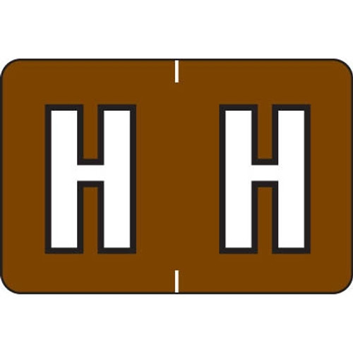 Barkley Alpha Labels Letter H Brown BRAM-H